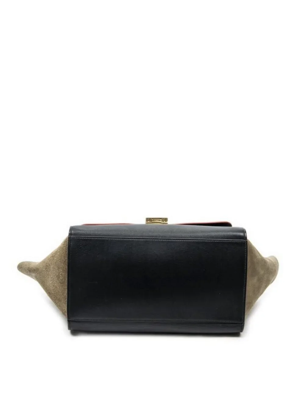 Celine Small Tricolor Trapeze Red Black Top Grain Calfskin Leather - Picture 6 of 10